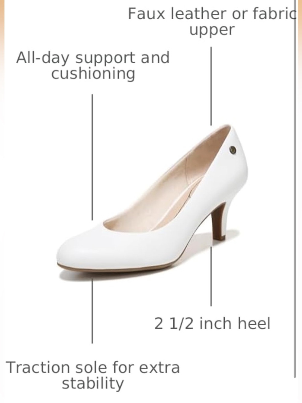 Life Stride Women's White Pumps - Picture 3 of 13
